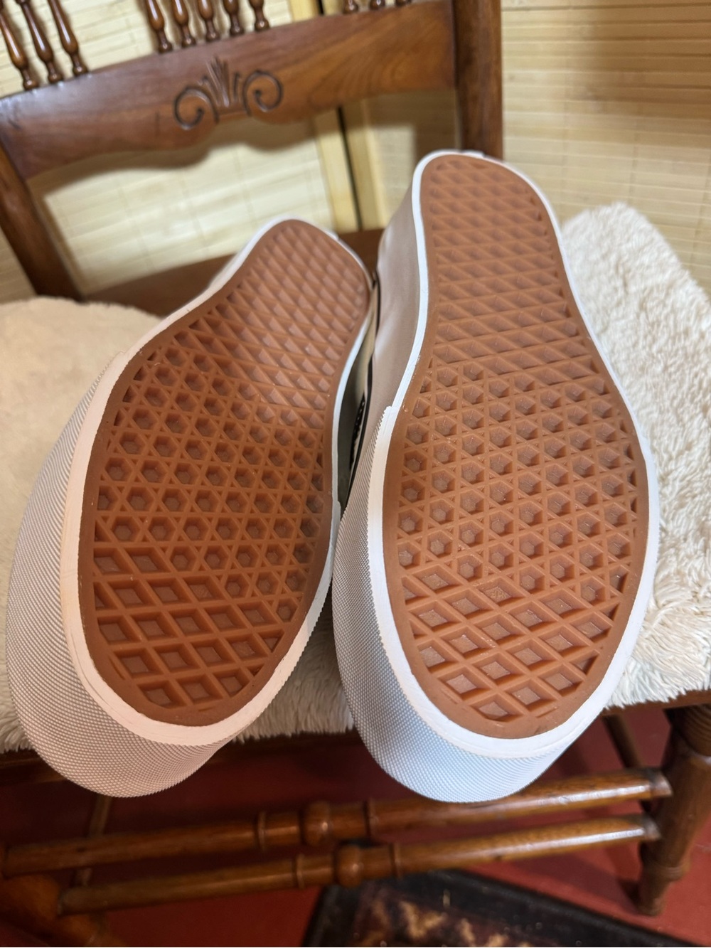 Vans Black & White Checkerboard Slip-On Platform Sneakers - Picture 6 of 6